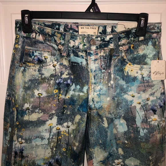 New Free People We The Free Tennessee Low-Rise Illusions Jeans Canvas Sz 26 - Picture 9 of 16